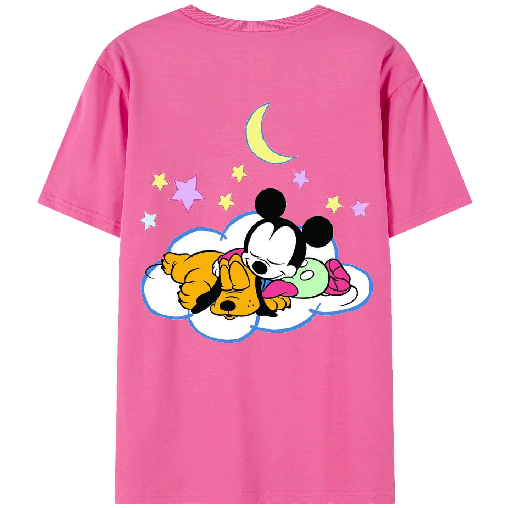 （画像用） ミッキーマウス Mickey Mouse レディース半袖Tシャツ(バックプリント)